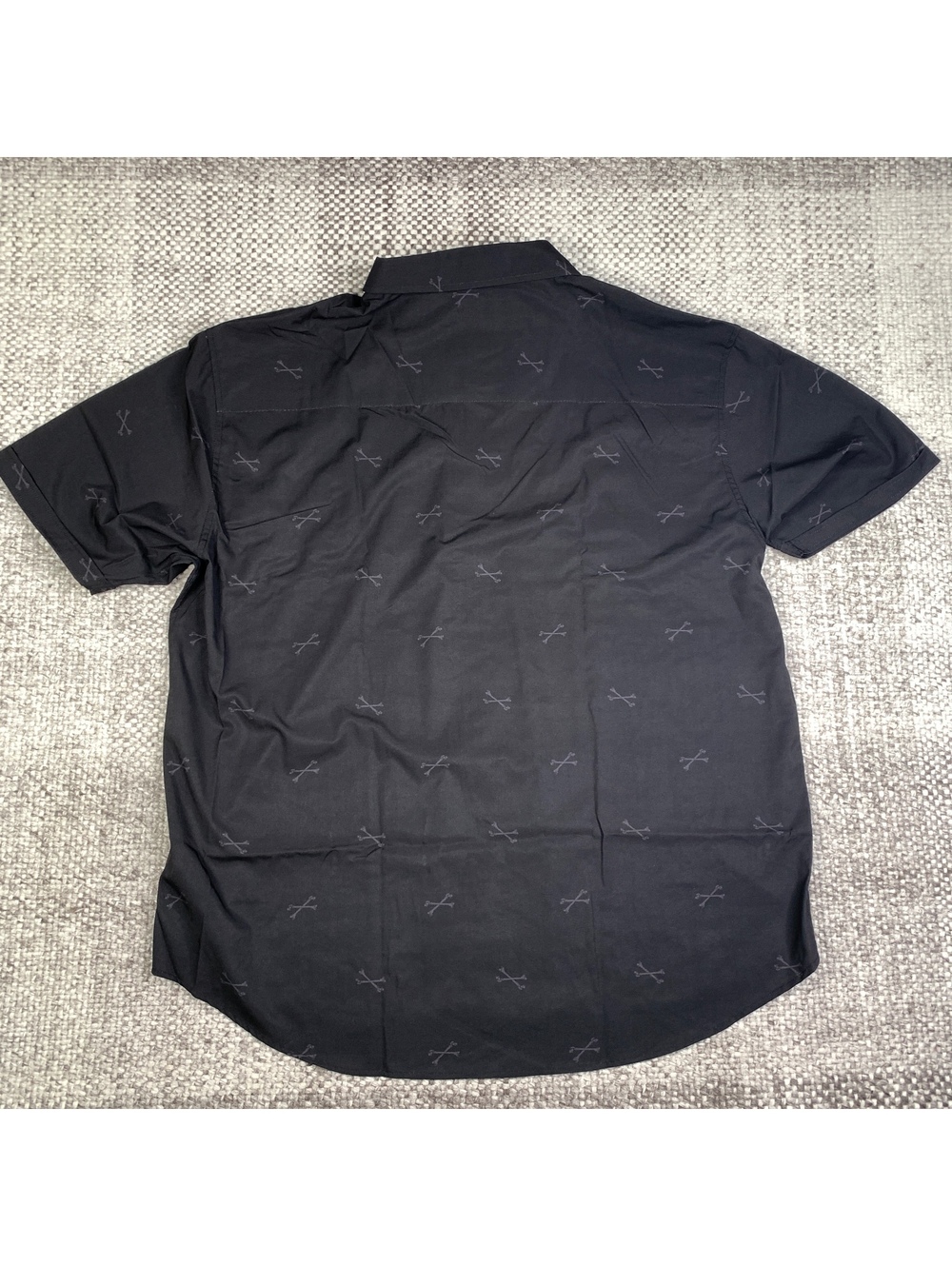Black Sheep The Drive Clothing Men's Black Short Sleeve Button-Up Shirt 3XL